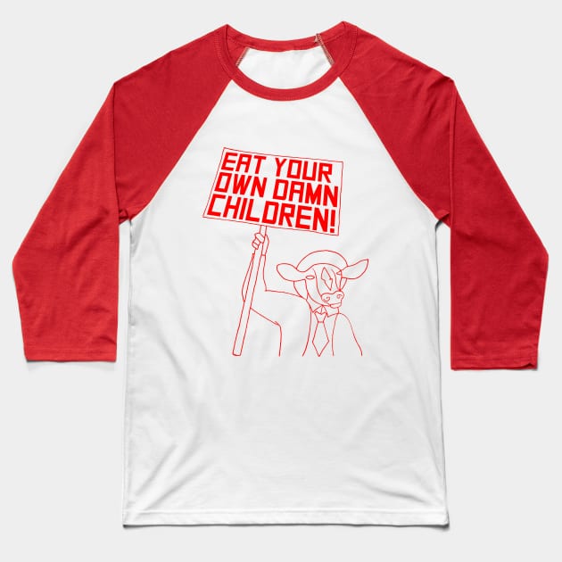 Protest cow! Baseball T-Shirt by milouluci